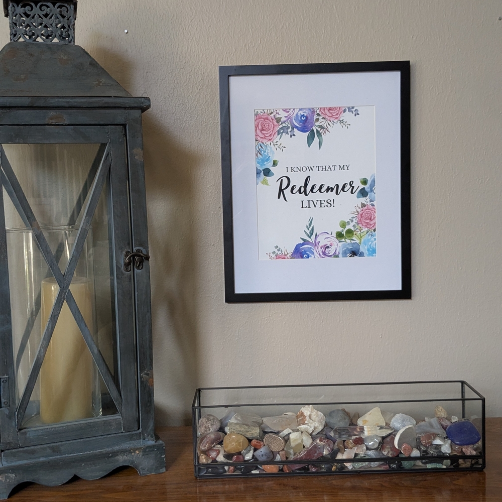 Floral Redeemer Lives Wall Art